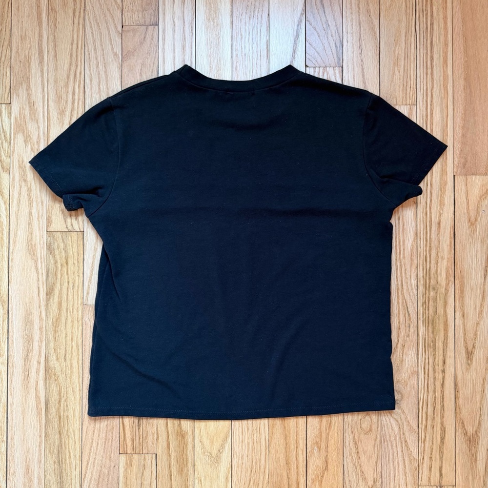 Vintage Black Baby Tee with Strip Detail - Picture 6 of 9